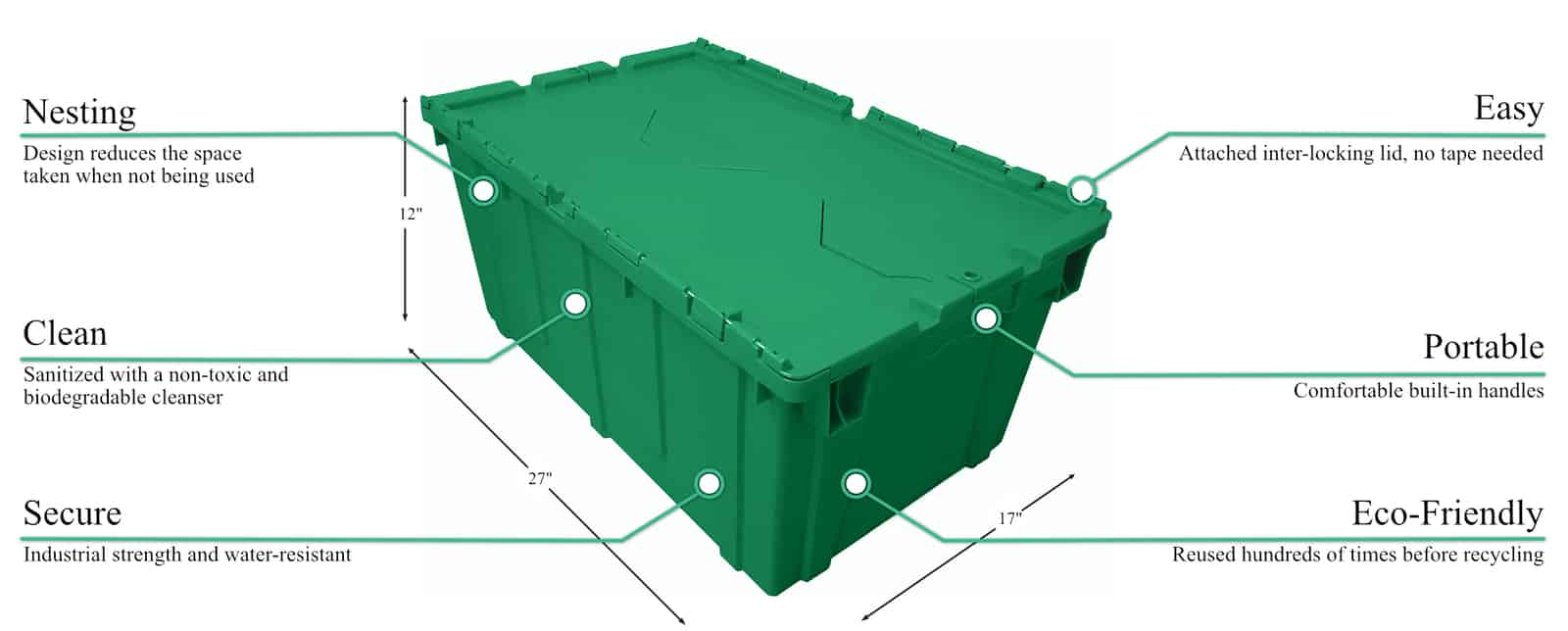 homepage showcase2.6 Rentable packing and moving bins are eco friendly, and safer and more convinient than cardboard moving boxes